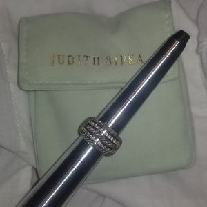 Judith Ripka Diamond Cutt & Rope Ring